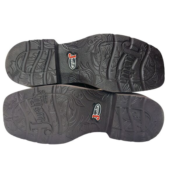 Justin Gypsy Boots Sz 6.5 Welt Saddle Stitch Floral Embossed J-Flex Cowboy Boots - Picture 6 of 9